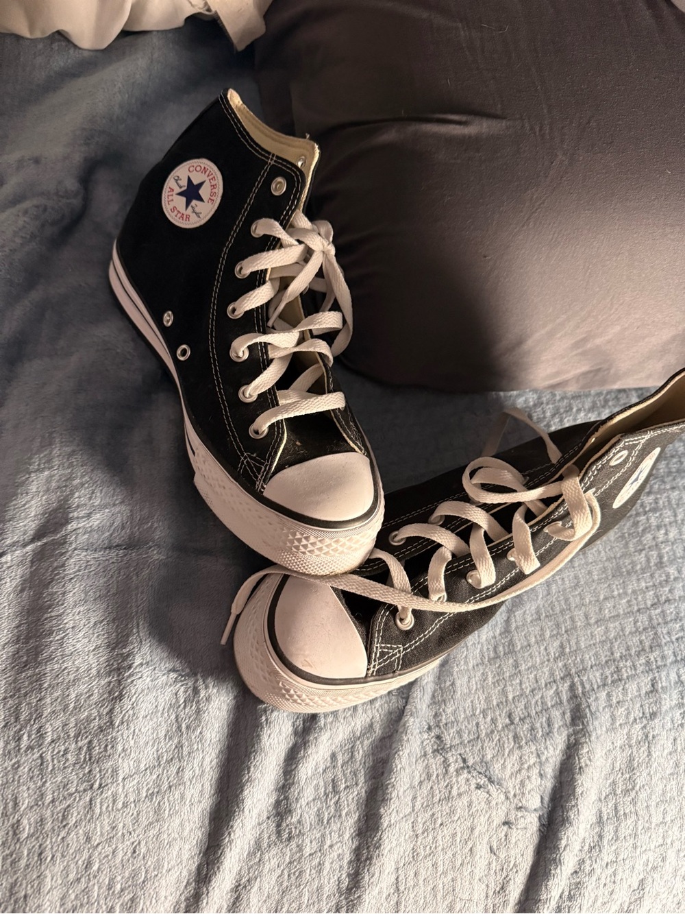 Converse Black High Top Platform Sneakers